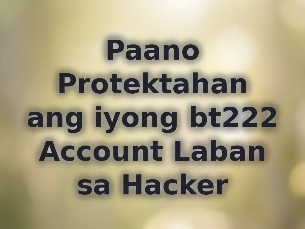Account Security